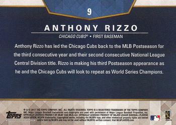 2017 Topps On-Demand Postseason Heroes & Current Stars #9 Anthony Rizzo Back