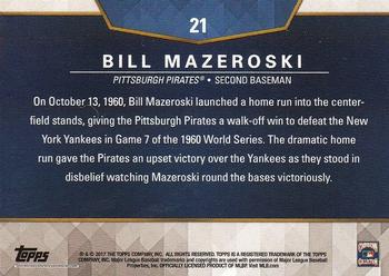 2017 Topps On-Demand Postseason Heroes & Current Stars #21 Bill Mazeroski Back
