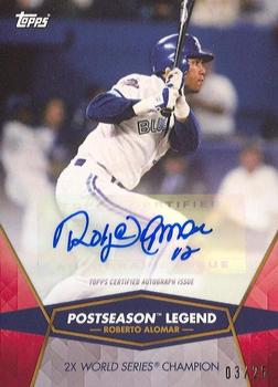 2017 Topps On-Demand Postseason Heroes & Current Stars - Autographs Red #29RA Roberto Alomar Front