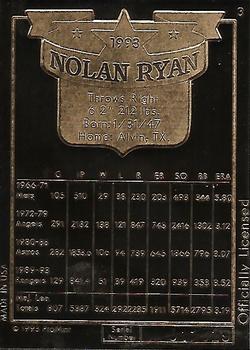 1992-98 ProMint #3 Nolan Ryan Back