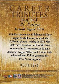 2004 Fleer Tradition - Career Tributes #10CT Al Kaline Back