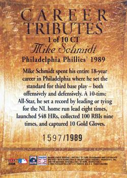 2004 Fleer Tradition - Career Tributes #1CT Mike Schmidt Back