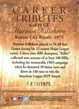 2004 Fleer Tradition - Career Tributes #6CT Harmon Killebrew Back