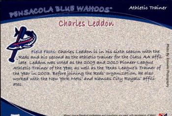 2012 Grandstand Pensacola Blue Wahoos #19 Charles Leddon Back