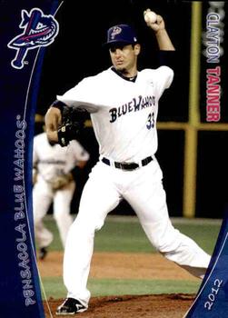 2012 Grandstand Pensacola Blue Wahoos #33 Clayton Tanner Front