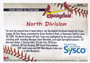 2016 Grandstand Sysco Springfield Cardinals #NNO North Division All-Stars Back