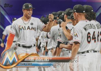 2018 Topps - Purple #73 Miami Marlins Front
