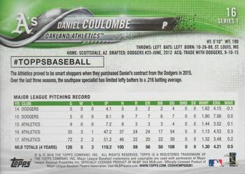2018 Topps - Rainbow Foil #16 Daniel Coulombe Back