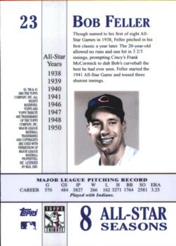 2003 Topps Tribute Perennial All-Star Edition #23 Bob Feller Back