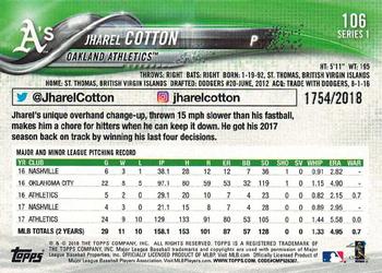 2018 Topps - Gold #106 Jharel Cotton Back