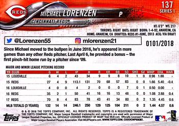 2018 Topps - Gold #137 Michael Lorenzen Back