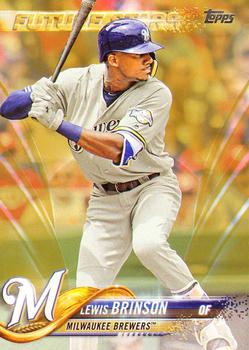 2018 Topps - Gold #296 Lewis Brinson Front