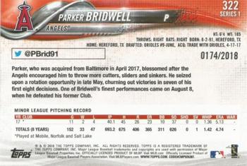 2018 Topps - Gold #322 Parker Bridwell Back