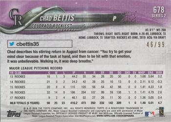 2018 Topps - Vintage Stock #678 Chad Bettis Back