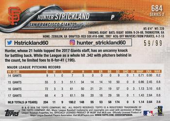 2018 Topps - Vintage Stock #684 Hunter Strickland Back