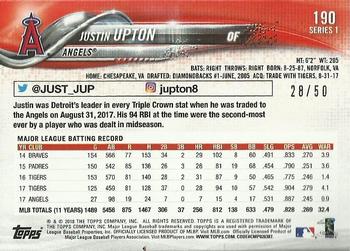 2018 Topps - Mother's Day Pink #190 Justin Upton Back