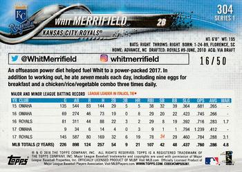 2018 Topps - Father's Day Blue #304 Whit Merrifield Back