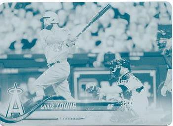 2018 Topps - Printing Plates Cyan #620 Chris Young Front