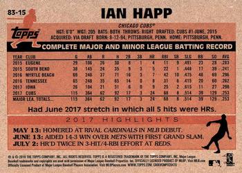 2018 Topps - 1983 Topps Baseball 35th Anniversary #83-15 Ian Happ Back