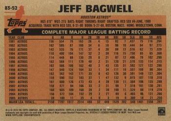 2018 Topps - 1983 Topps Baseball 35th Anniversary #83-52 Jeff Bagwell Back