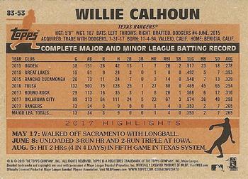 2018 Topps - 1983 Topps Baseball 35th Anniversary #83-53 Willie Calhoun Back