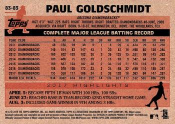 2018 Topps - 1983 Topps Baseball 35th Anniversary #83-83 Paul Goldschmidt Back