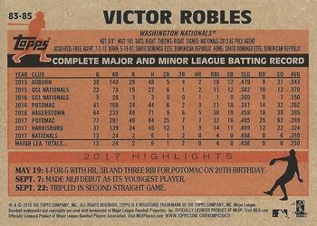 2018 Topps - 1983 Topps Baseball 35th Anniversary #83-85 Victor Robles Back