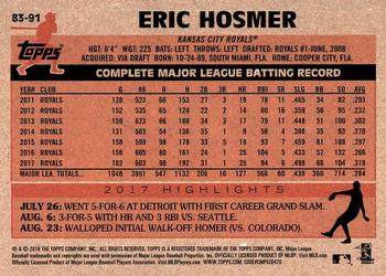 2018 Topps - 1983 Topps Baseball 35th Anniversary #83-91 Eric Hosmer Back