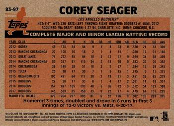 2018 Topps - 1983 Topps Baseball 35th Anniversary #83-97 Corey Seager Back