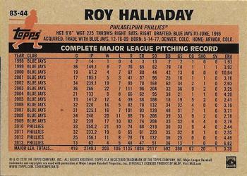 2018 Topps - 1983 Topps Baseball 35th Anniversary Blue #83-44 Roy Halladay Back