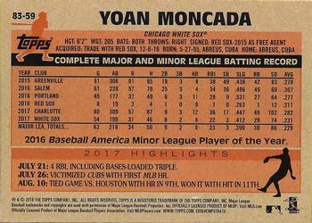 2018 Topps - 1983 Topps Baseball 35th Anniversary Blue #83-59 Yoan Moncada Back