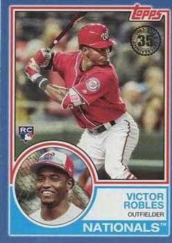 2018 Topps - 1983 Topps Baseball 35th Anniversary Blue #83-85 Victor Robles Front