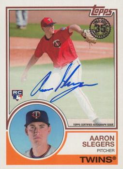 2018 Topps - 1983 Topps Baseball 35th Anniversary Autographs (Series One) #83A-ASL Aaron Slegers Front