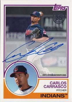 2018 Topps - 1983 Topps Baseball 35th Anniversary Autographs (Series One) #83A-CCA Carlos Carrasco Front