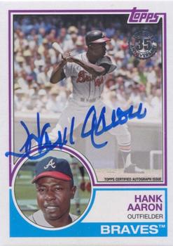 2018 Topps - 1983 Topps Baseball 35th Anniversary Autographs (Series One) #83A-HA Hank Aaron Front