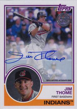 2018 Topps - 1983 Topps Baseball 35th Anniversary Autographs (Series One) #83A-JTH Jim Thome Front