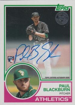 2018 Topps - 1983 Topps Baseball 35th Anniversary Autographs (Series One) #83A-PB Paul Blackburn Front