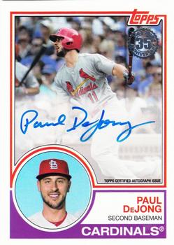 2018 Topps - 1983 Topps Baseball 35th Anniversary Autographs (Series One) #83A-PD Paul DeJong Front