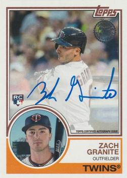 2018 Topps - 1983 Topps Baseball 35th Anniversary Autographs (Series One) #83A-ZG Zack Granite Front