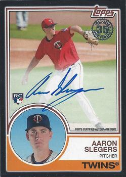 2018 Topps - 1983 Topps Baseball 35th Anniversary Autographs Black (Series One) #83A-ASL Aaron Slegers Front