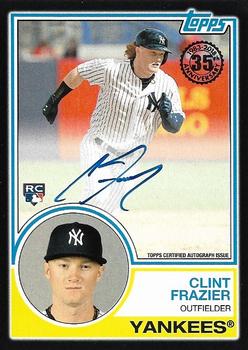 2018 Topps - 1983 Topps Baseball 35th Anniversary Autographs Black (Series One) #83A-CF Clint Frazier Front