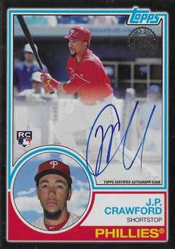 2018 Topps - 1983 Topps Baseball 35th Anniversary Autographs Black (Series One) #83A-JCR J.P. Crawford Front