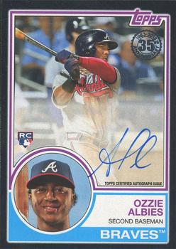 2018 Topps - 1983 Topps Baseball 35th Anniversary Autographs Black (Series One) #83A-OAL Ozzie Albies Front