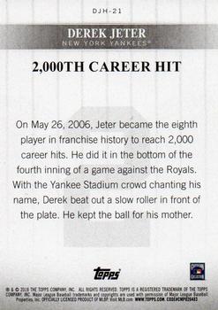 2018 Topps - Derek Jeter Highlights #DJH-21 Derek Jeter Back