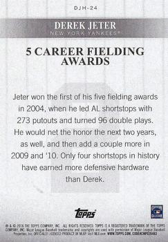 2018 Topps - Derek Jeter Highlights #DJH-24 Derek Jeter Back