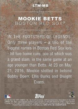 2018 Topps - Legends in the Making (Series 1) #LTM-MB Mookie Betts Back