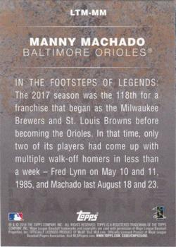 2018 Topps - Legends in the Making (Series 1) #LTM-MM Manny Machado Back