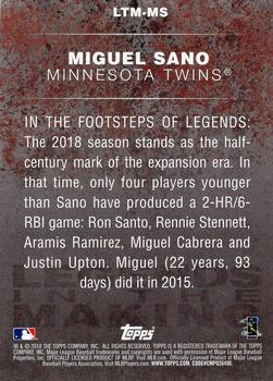 2018 Topps - Legends in the Making (Series 1) #LTM-MS Miguel Sano Back