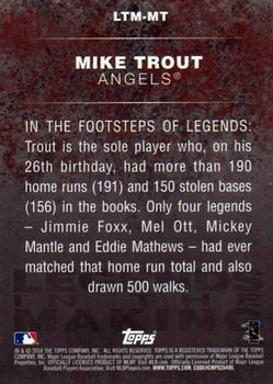 2018 Topps - Legends in the Making (Series 1) #LTM-MT Mike Trout Back