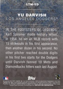 2018 Topps - Legends in the Making (Series 1) #LTM-YD Yu Darvish Back